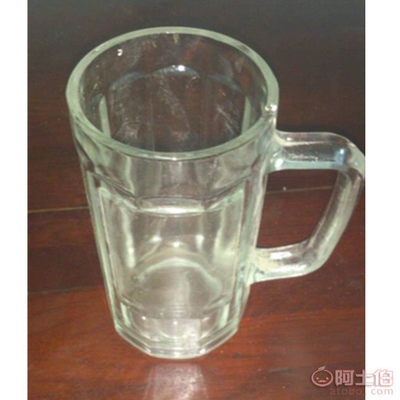 玉晶批發(fā)高白料帶把扎啤杯——貨號2416與2414產品介紹